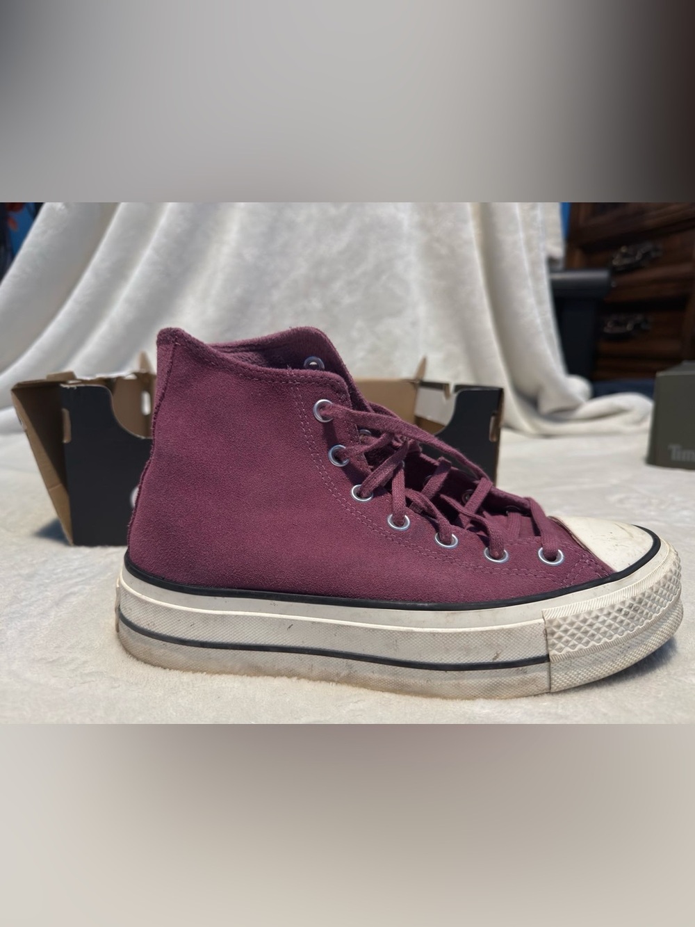 Mauve Platform High Top Converse